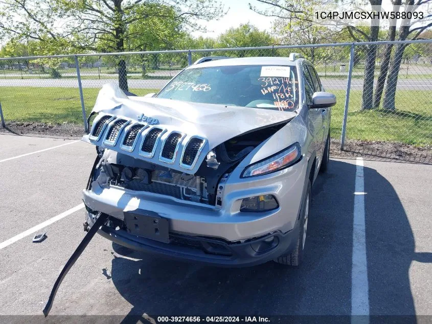 2017 Jeep Cherokee Latitude 4X4 VIN: 1C4PJMCSXHW588093 Lot: 39274656