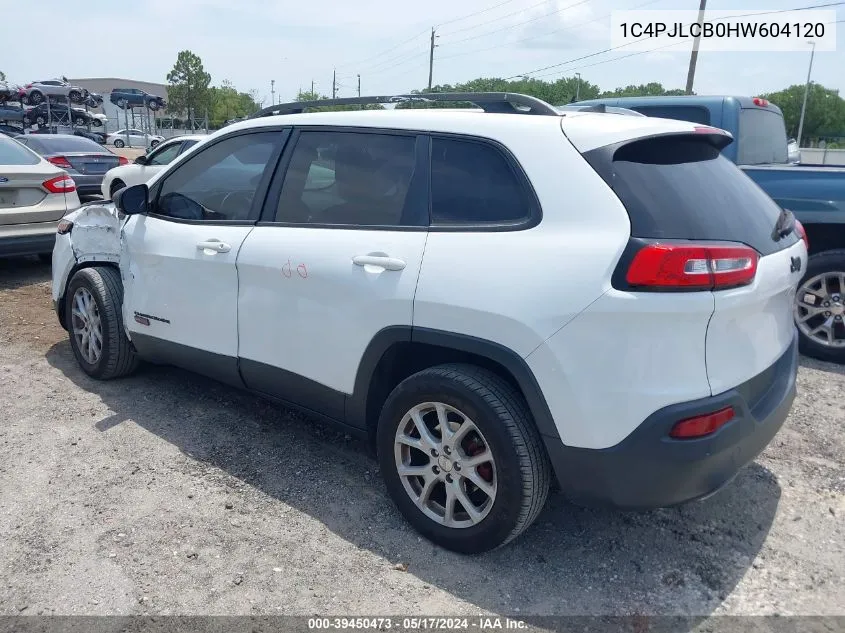 1C4PJLCB0HW604120 2017 Jeep Cherokee Latitude Fwd