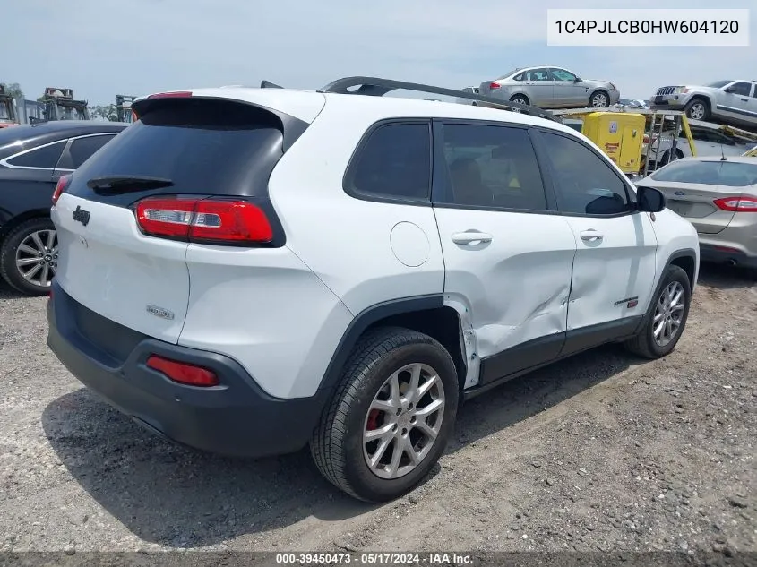 1C4PJLCB0HW604120 2017 Jeep Cherokee Latitude Fwd