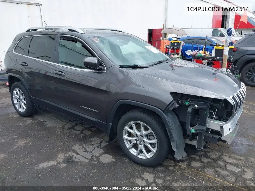 2017 Jeep Cherokee Latitude Fwd VIN: 1C4PJLCB3HW662514 Lot: 39467004