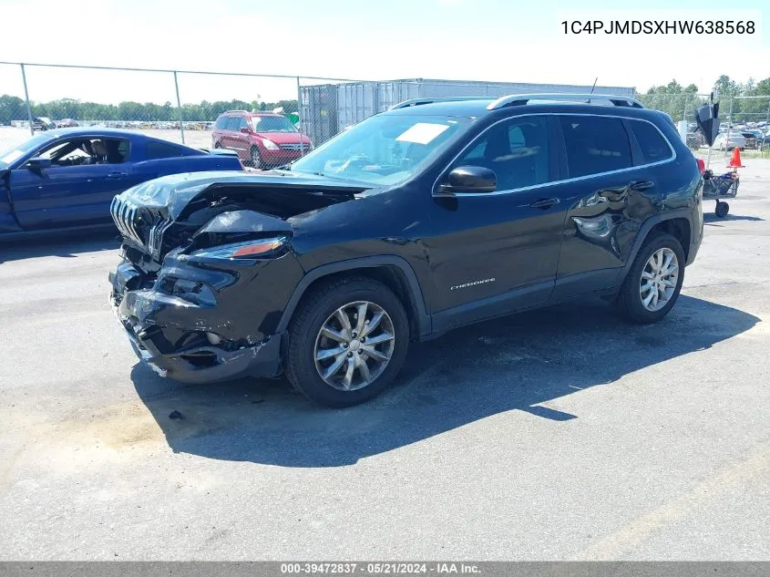 2017 Jeep Cherokee Limited 4X4 VIN: 1C4PJMDSXHW638568 Lot: 39472837