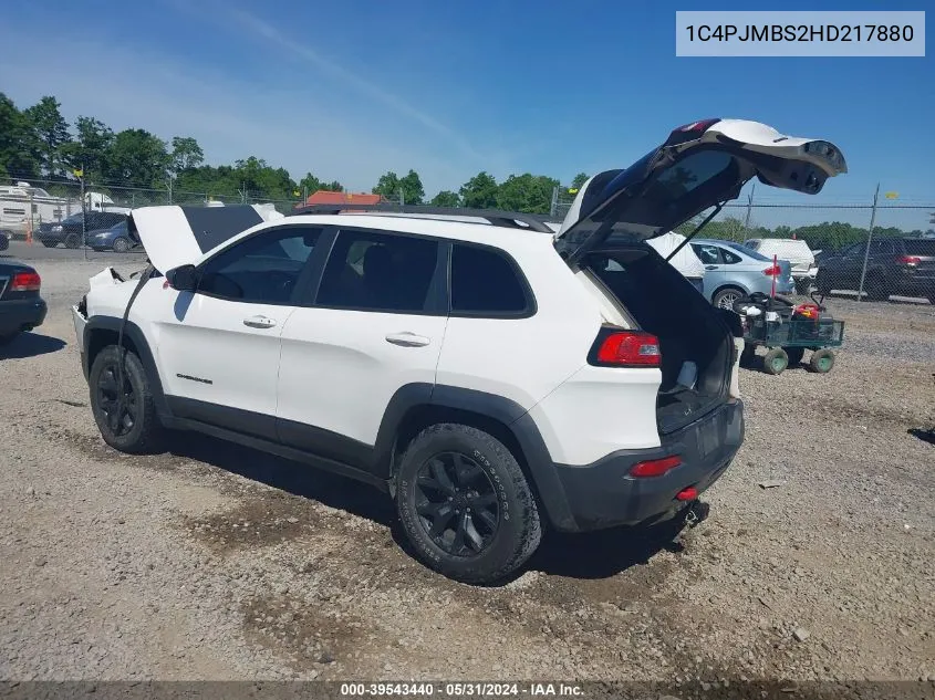 2017 Jeep Cherokee Trailhawk L Plus 4X4 VIN: 1C4PJMBS2HD217880 Lot: 39543440