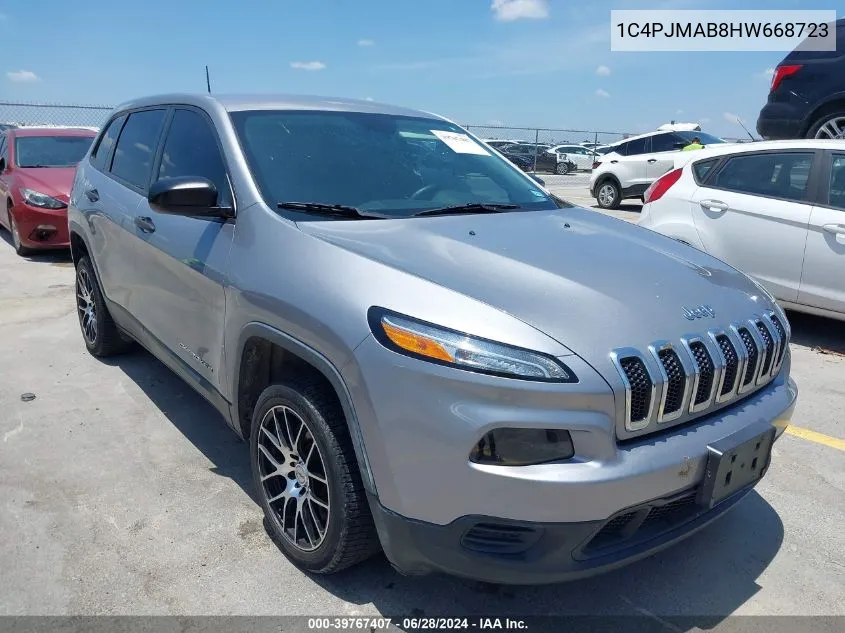 2017 Jeep Cherokee Sport 4X4 VIN: 1C4PJMAB8HW668723 Lot: 39767407