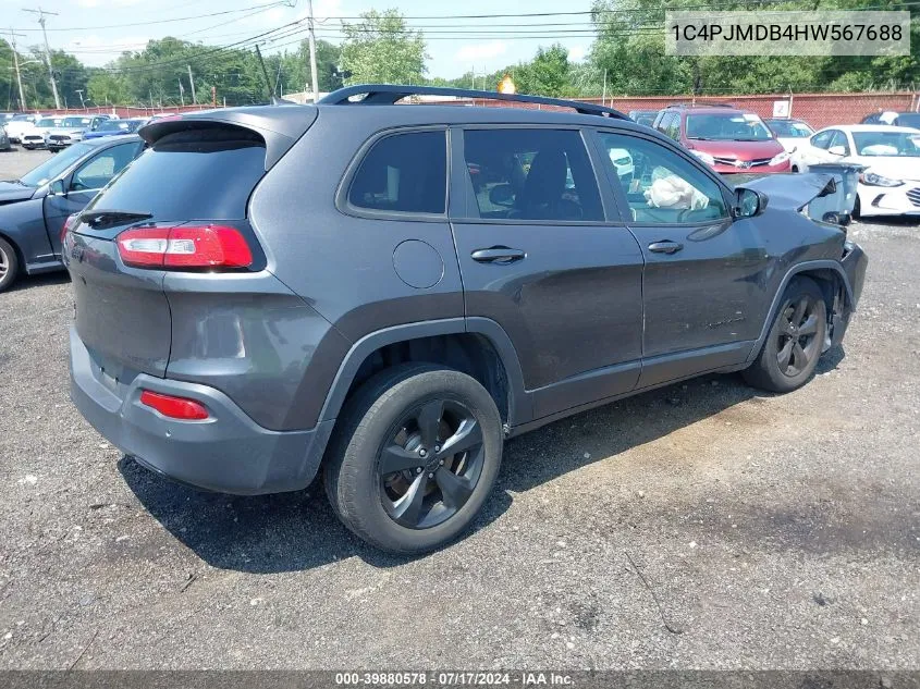 1C4PJMDB4HW567688 2017 Jeep Cherokee High Altitude 4X4