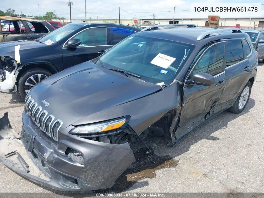 2017 Jeep Cherokee Latitude Fwd VIN: 1C4PJLCB9HW661478 Lot: 39905933