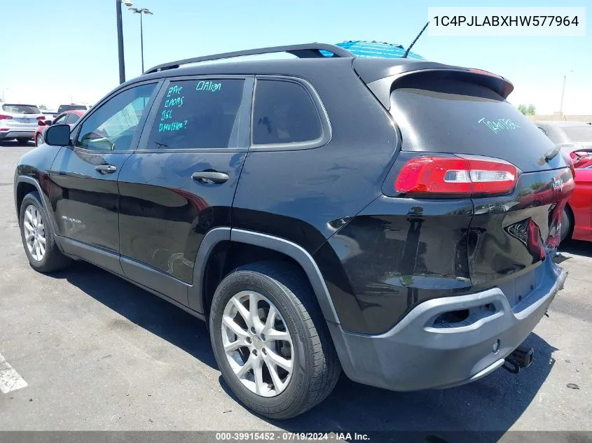 1C4PJLABXHW577964 2017 Jeep Cherokee Sport Fwd