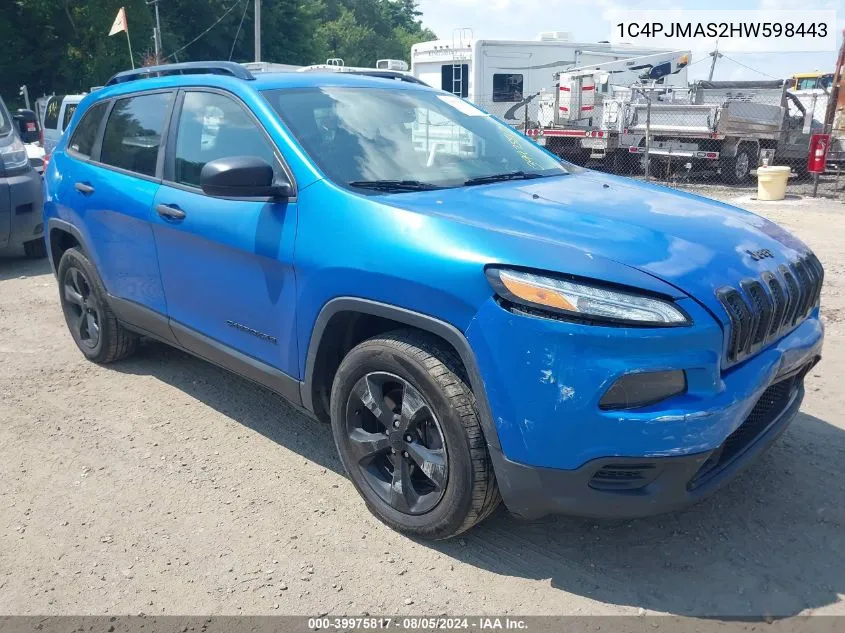 1C4PJMAS2HW598443 2017 Jeep Cherokee Altitude 4X4