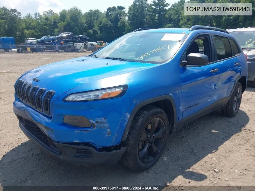 1C4PJMAS2HW598443 2017 Jeep Cherokee Altitude 4X4