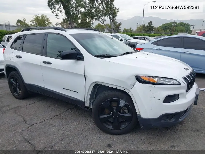 1C4PJLAS6HW592381 2017 Jeep Cherokee Altitude Fwd