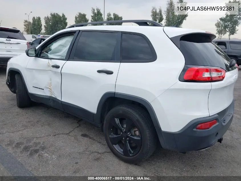 1C4PJLAS6HW592381 2017 Jeep Cherokee Altitude Fwd