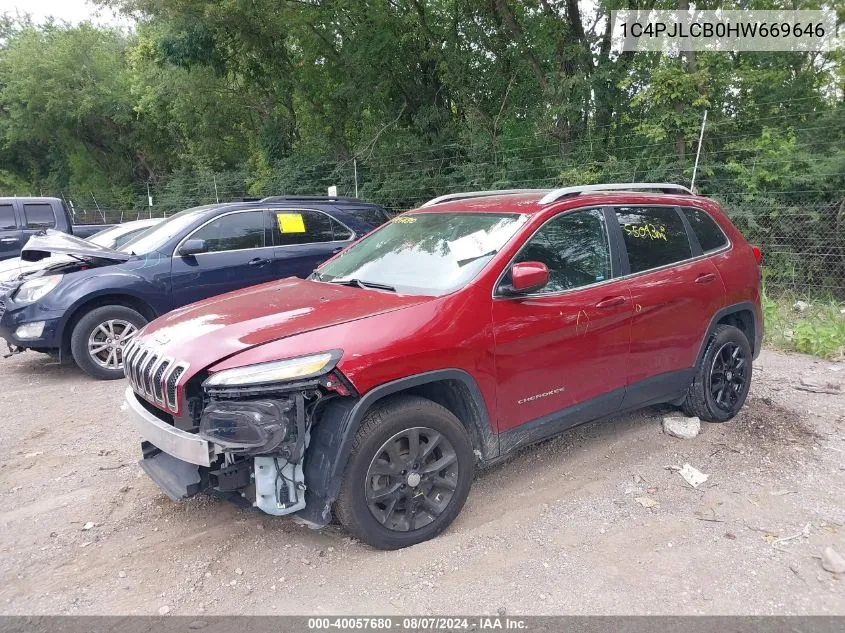 1C4PJLCB0HW669646 2017 Jeep Cherokee Latitude Fwd