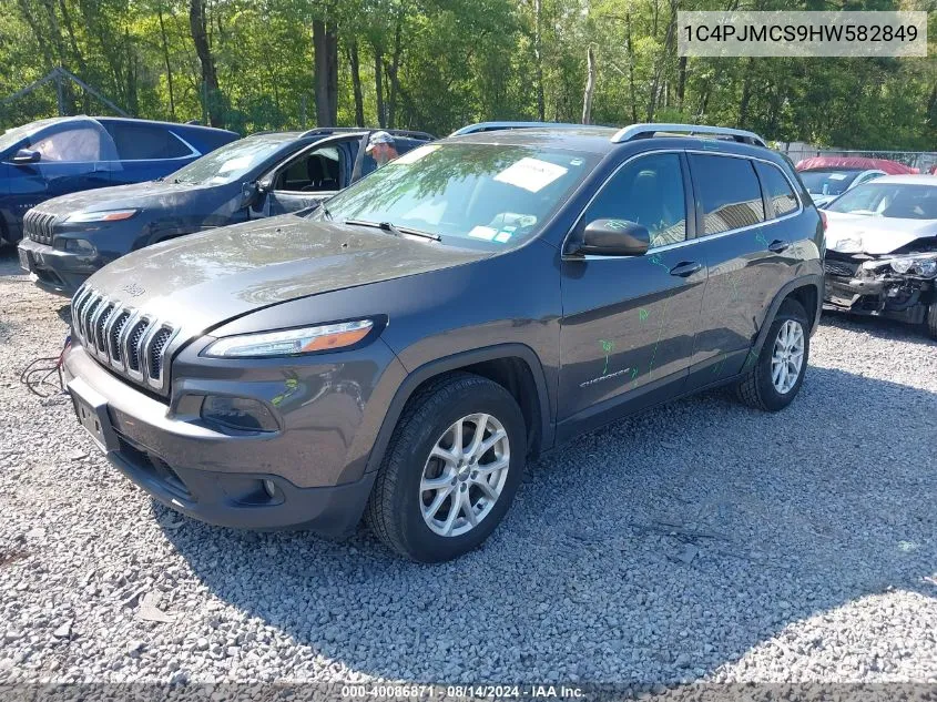 2017 Jeep Cherokee Latitude 4X4 VIN: 1C4PJMCS9HW582849 Lot: 40086871