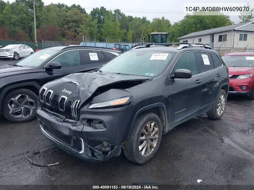 2017 Jeep Cherokee Limited 4X4 VIN: 1C4PJMDB8HW609070 Lot: 40091153