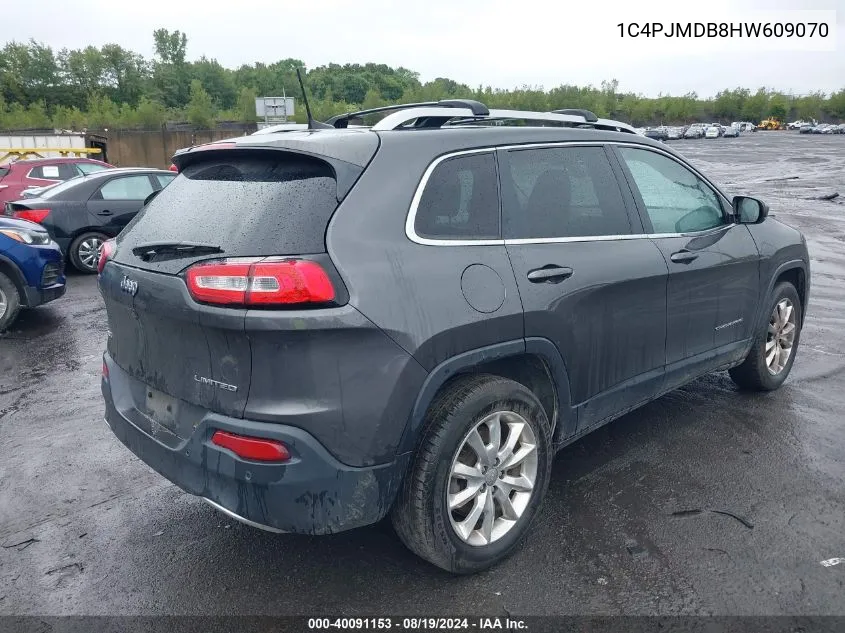 1C4PJMDB8HW609070 2017 Jeep Cherokee Limited 4X4