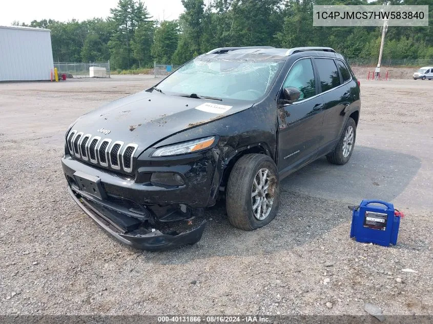 2017 Jeep Cherokee Latitude 4X4 VIN: 1C4PJMCS7HW583840 Lot: 40131866