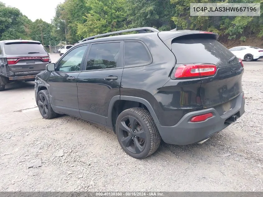 1C4PJLAS3HW667196 2017 Jeep Cherokee Altitude Fwd