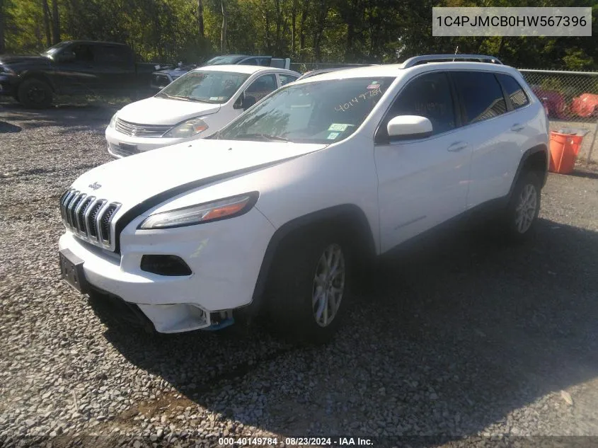 2017 Jeep Cherokee Latitude 4X4 VIN: 1C4PJMCB0HW567396 Lot: 40149784