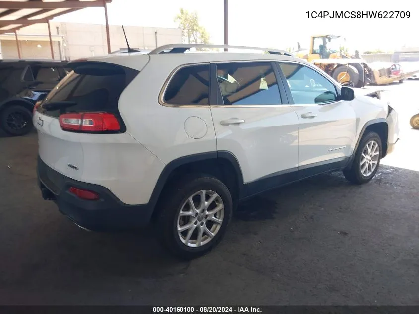 2017 Jeep Cherokee Latitude 4X4 VIN: 1C4PJMCS8HW622709 Lot: 40160100