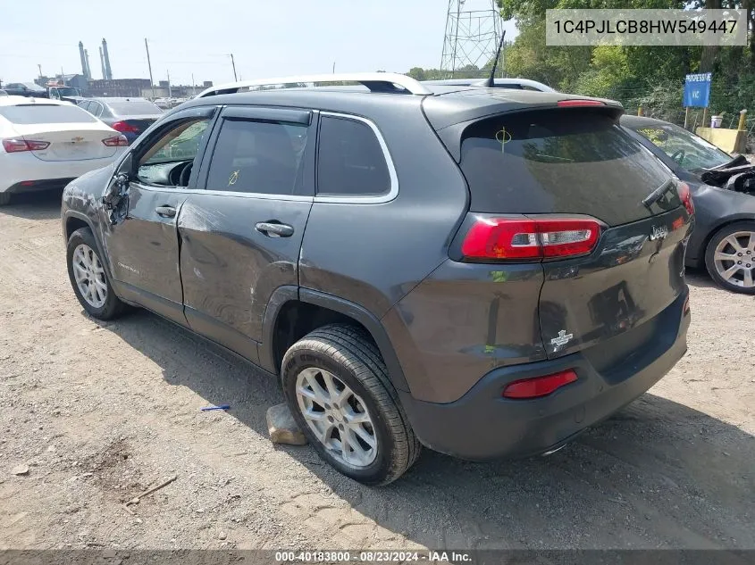 1C4PJLCB8HW549447 2017 Jeep Cherokee Latitude Fwd