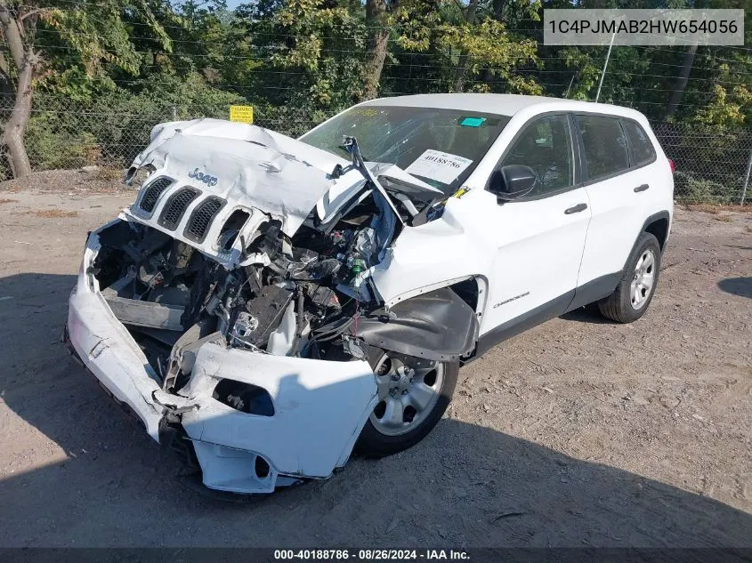 2017 Jeep Cherokee Sport 4X4 VIN: 1C4PJMAB2HW654056 Lot: 40188786