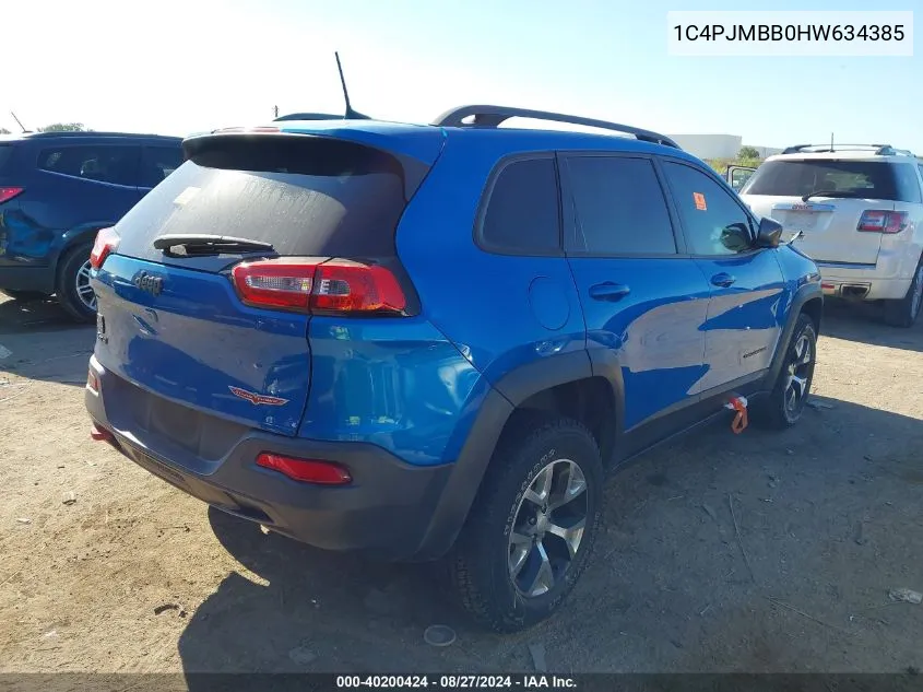 1C4PJMBB0HW634385 2017 Jeep Cherokee Trailhawk 4X4