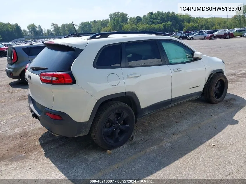 2017 Jeep Cherokee High Altitude 4X4 VIN: 1C4PJMDS0HW513370 Lot: 40210397