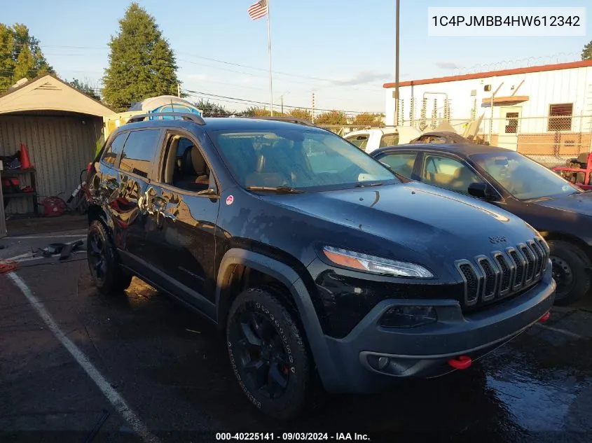 2017 Jeep Cherokee Trailhawk 4X4 VIN: 1C4PJMBB4HW612342 Lot: 40225141