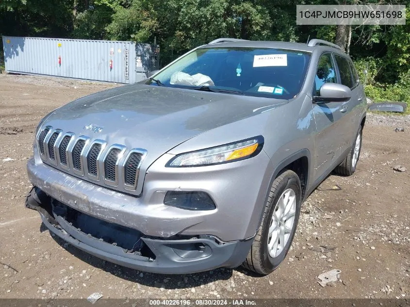 2017 Jeep Cherokee Latitude 4X4 VIN: 1C4PJMCB9HW651698 Lot: 40226196