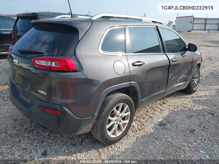 1C4PJLCB0HD232919 2017 Jeep Cherokee Latitude Fwd