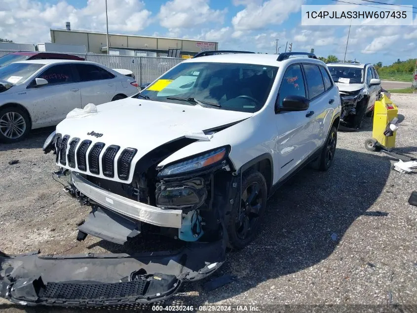 2017 Jeep Cherokee Altitude Fwd VIN: 1C4PJLAS3HW607435 Lot: 40230246