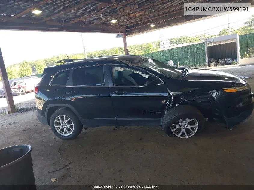 2017 Jeep Cherokee Latitude 4X4 VIN: 1C4PJMCBXHW599191 Lot: 40241087