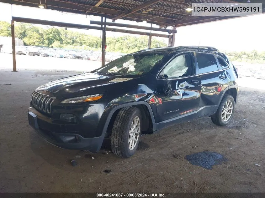 2017 Jeep Cherokee Latitude 4X4 VIN: 1C4PJMCBXHW599191 Lot: 40241087