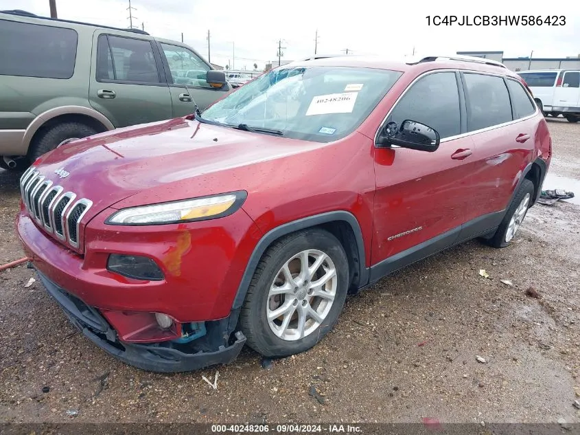 1C4PJLCB3HW586423 2017 Jeep Cherokee Latitude Fwd