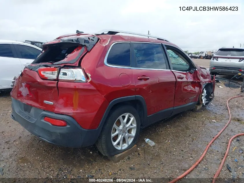 2017 Jeep Cherokee Latitude Fwd VIN: 1C4PJLCB3HW586423 Lot: 40248206