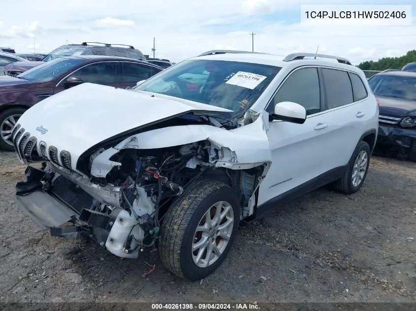 2017 Jeep Cherokee Latitude Fwd VIN: 1C4PJLCB1HW502406 Lot: 40261398