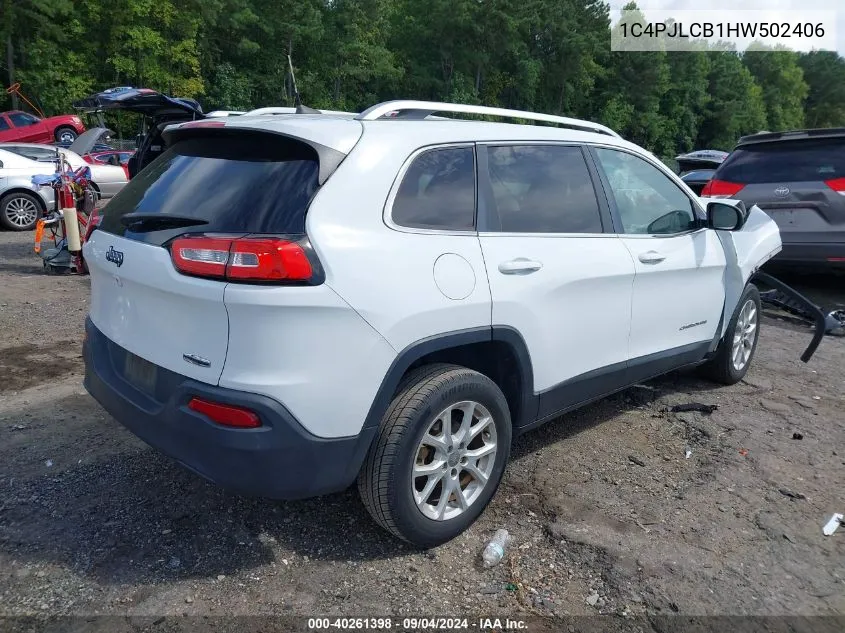 1C4PJLCB1HW502406 2017 Jeep Cherokee Latitude Fwd