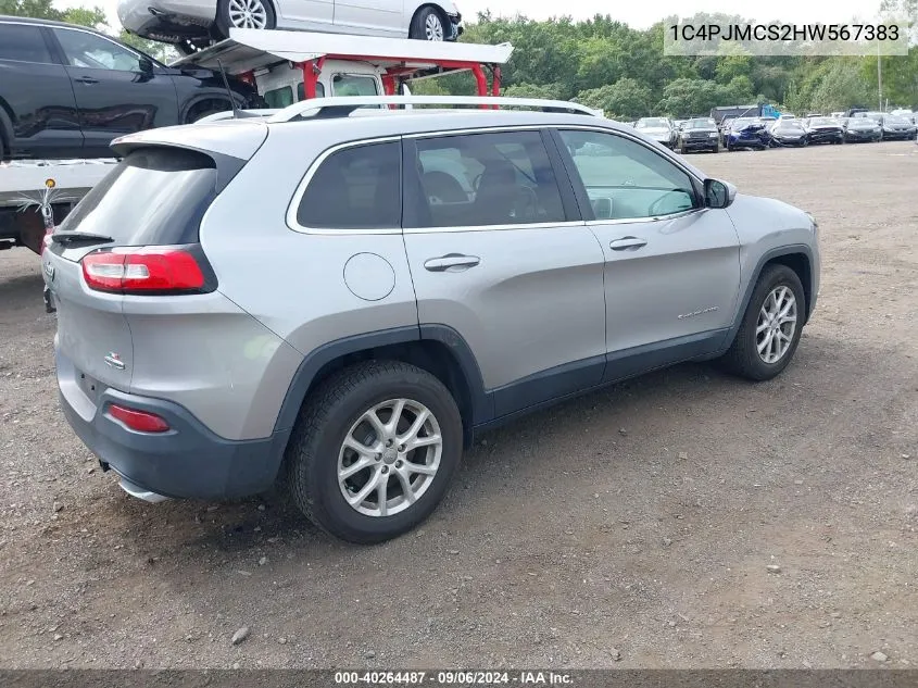 1C4PJMCS2HW567383 2017 Jeep Cherokee Latitude 4X4