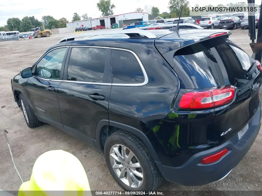 1C4PJMDS7HW531185 2017 Jeep Cherokee Limited 4X4