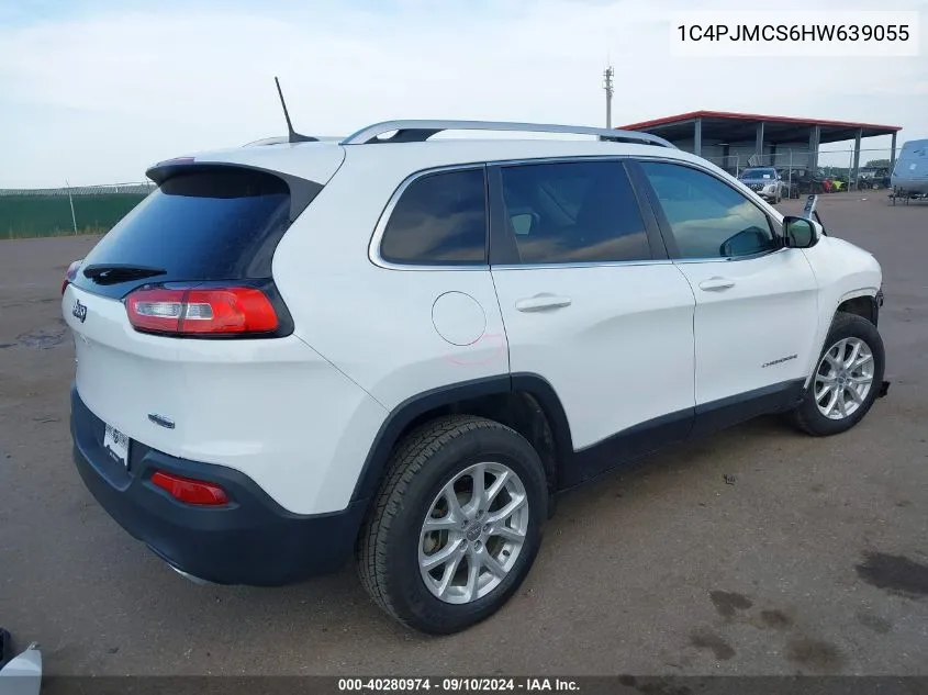 2017 Jeep Cherokee Latitude 4X4 VIN: 1C4PJMCS6HW639055 Lot: 40280974