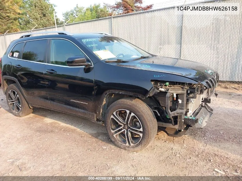 2017 Jeep Cherokee Limited VIN: 1C4PJMDB8HW626158 Lot: 40288199