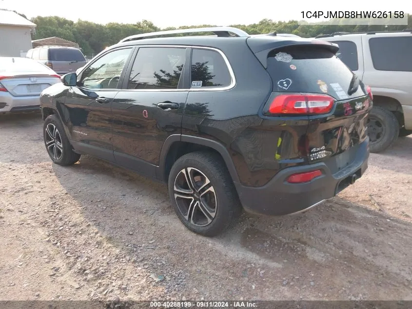 1C4PJMDB8HW626158 2017 Jeep Cherokee Limited