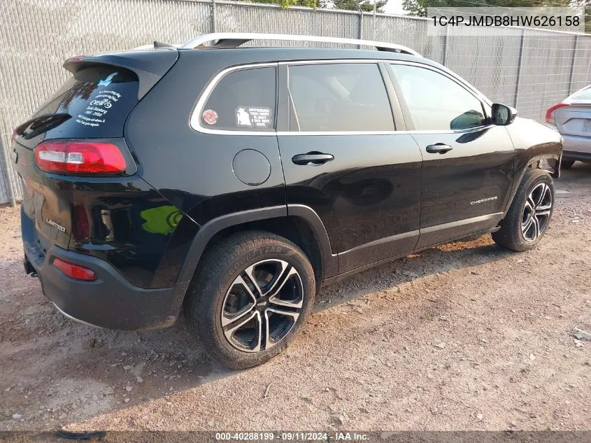 1C4PJMDB8HW626158 2017 Jeep Cherokee Limited