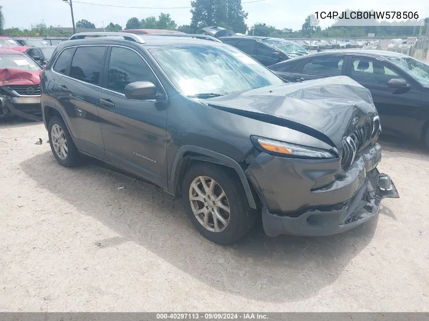 1C4PJLCB0HW578506 2017 Jeep Cherokee Latitude Fwd