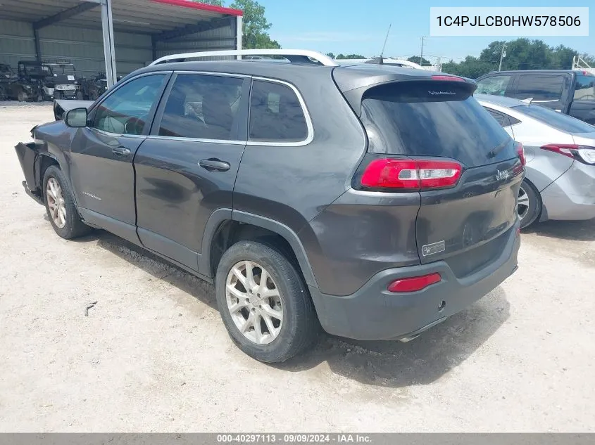 1C4PJLCB0HW578506 2017 Jeep Cherokee Latitude Fwd