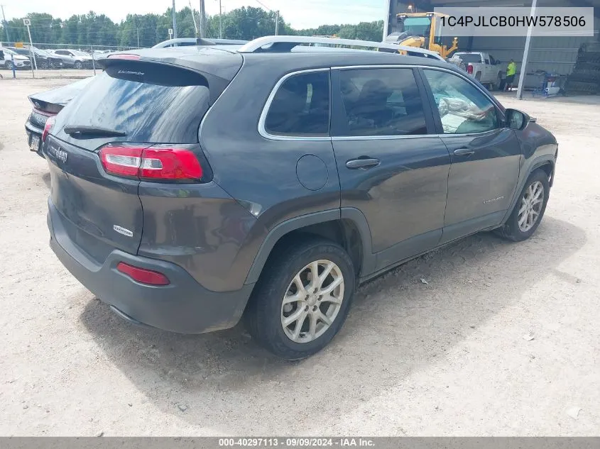 1C4PJLCB0HW578506 2017 Jeep Cherokee Latitude Fwd