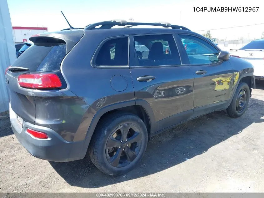 2017 Jeep Cherokee Altitude 4X4 VIN: 1C4PJMAB9HW612967 Lot: 40299376