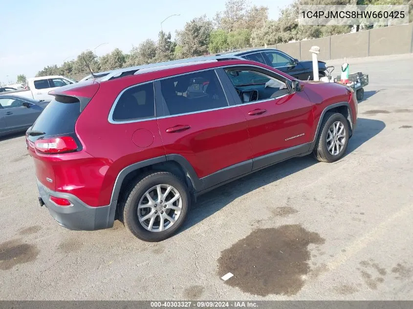 2017 Jeep Cherokee Latitude 4X4 VIN: 1C4PJMCS8HW660425 Lot: 40303327