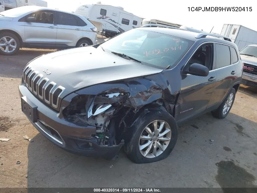 1C4PJMDB9HW520415 2017 Jeep Cherokee Limited