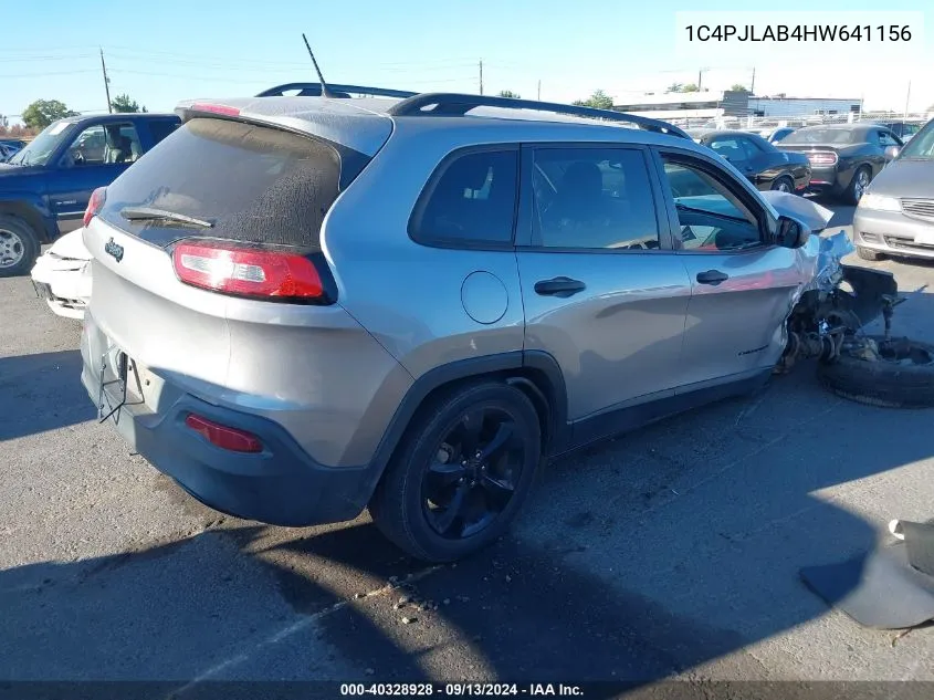 2017 Jeep Cherokee Sport VIN: 1C4PJLAB4HW641156 Lot: 40328928