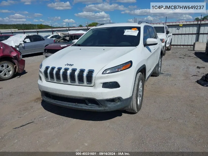 2017 Jeep Cherokee Latitude 4X4 VIN: 1C4PJMCB7HW649237 Lot: 40331601